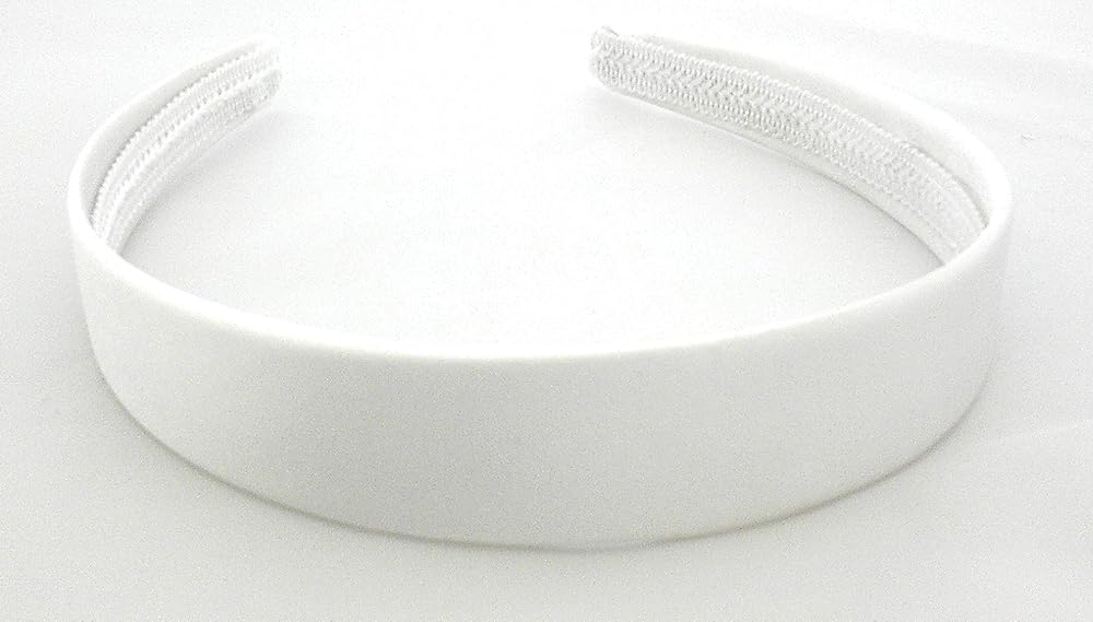 Mias Accessories White Wide Satin Alice Band 2.5cm Fabric Headband IN9013