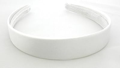 Mias Accessories White Wide Satin Alice Band 2.5cm Fabric Headband IN9013
