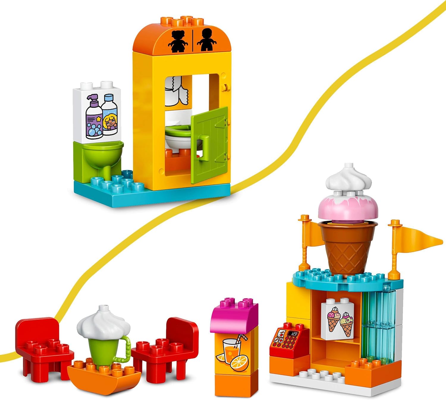 LEGO DUPLO Town Big Fair 10840 Role Play and Learning Building Blocks Set for Toddlers Including a Ferris Wheel, Carousel, and Amusement Park (106 pieces): Toys & Games