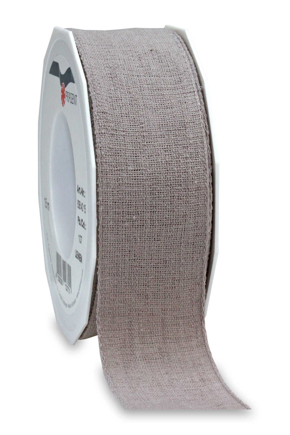 Präsent - Linen Ribbon Sandstone 15-m-Roll 40 mm width