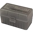 MTM 50 Round Rifle Ammo Box 17, 204, 223, 5.56x45, 6x47 Brown Small
