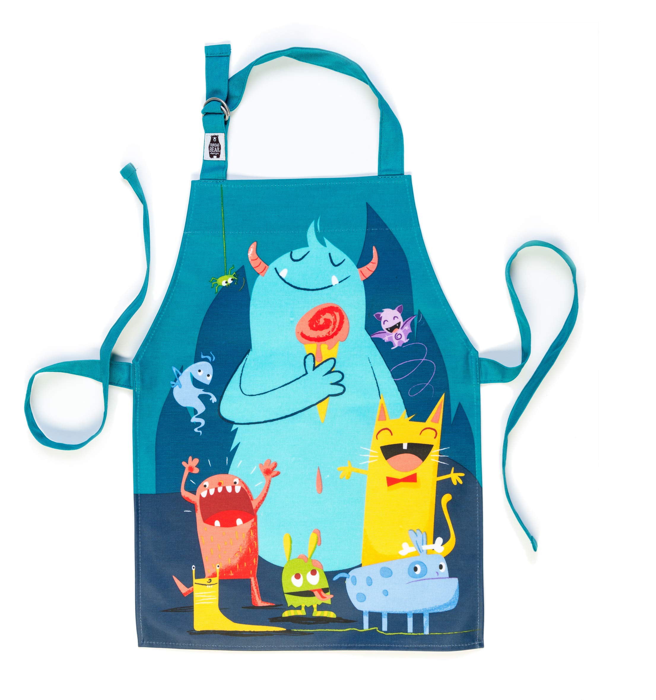 ThreadBear Design The Scruffles Easy Wipe Clean Apron for Children - Inspire Creative Craft and Messy Play Time Great for Home School Art Activities for Ages 3+