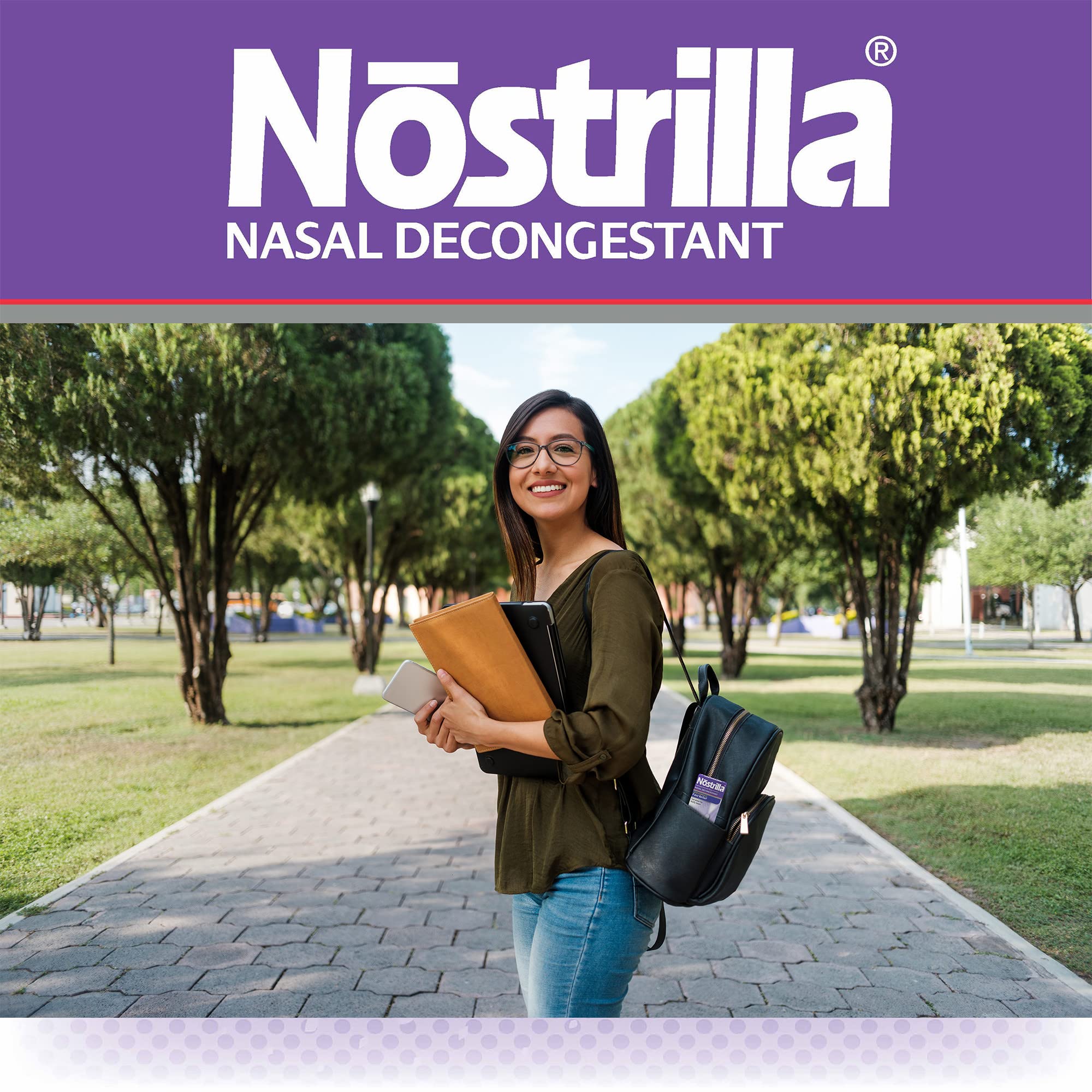 Nostrilla Nasal Decongestant, Effective Relief of Nasal Congestion, Up to 12 hours of Relief, 0.50 FL OZ
