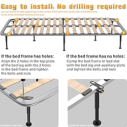 Wlrrcwdttc 4 Pcs Adjustable Height Bed Support Legs