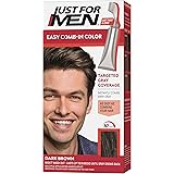 Just For Men Easy Comb-In Color Mens Hair Dye, Easy No Mix Application with Comb Applicator - Dark Brown, A-45, Pack of 1