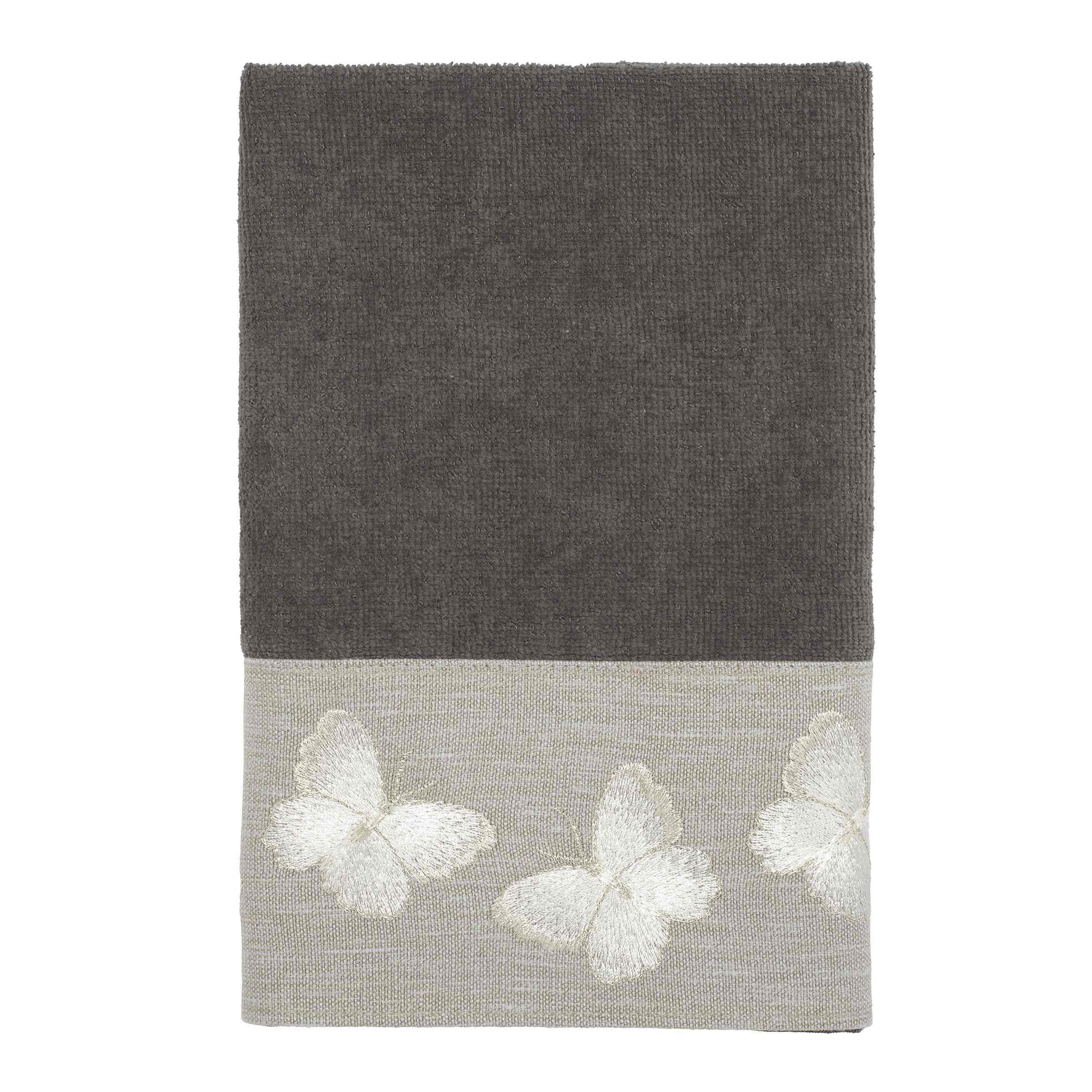 Avanti Linens 039174 GTE Yara Fingertip Towel, One Size, Granite