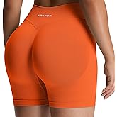 Aoxjox Seamless Biker Shorts for Women Impact Hidden Scrunch Low Waisted Athletic Yoga Short 3.5"/4.5"/5"/6"