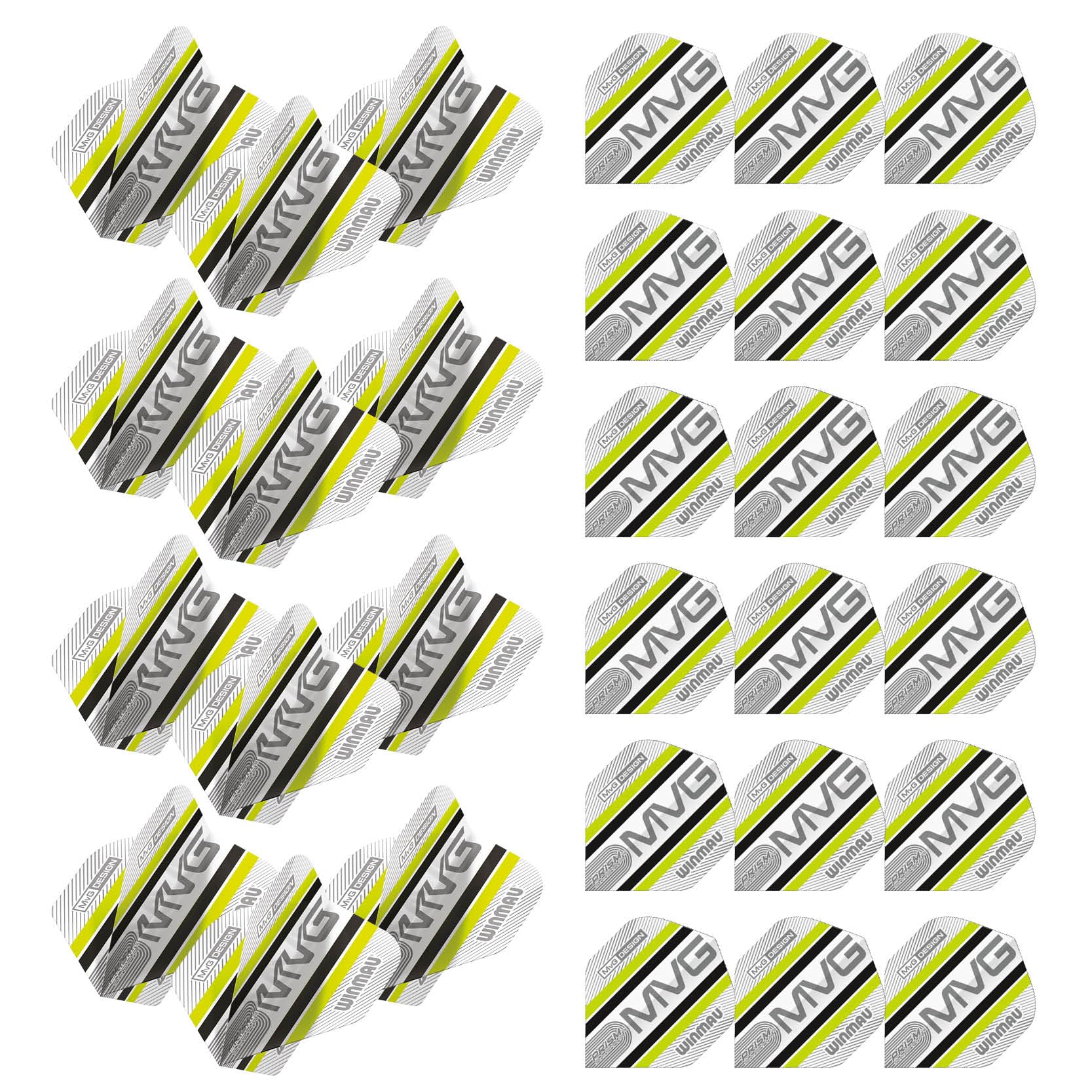 WINMAU Prism Alpha Michael Van Gerwen MVG Dart Flights - 10 sets per pack (30 dart flights in total)