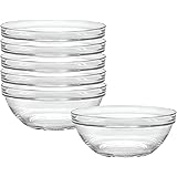 Duralex Made In France Lys 6-3/4-Inch Stackable Clear Bowl, Set of 6