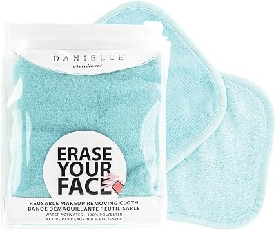 ERASE YOUR FACE Reusable Makeup Remover Cloth Aqua Blue Eco Friendly Water