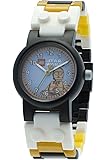 LEGO Star Wars C3PO Kids Buildable Watch with Link Bracelet and Minifigure | gold/white | plastic | 28mm case diameter| analogue quartz | boy girl | official