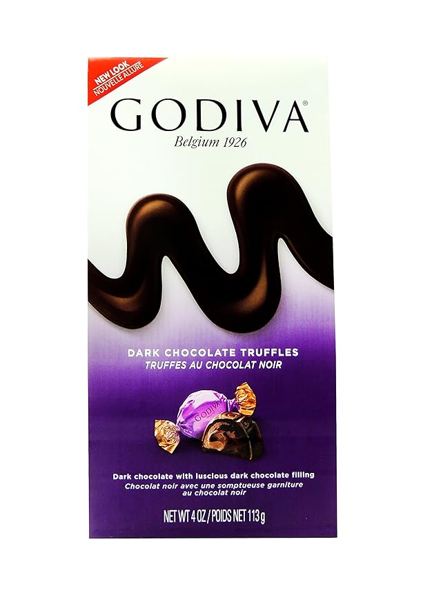 Godiva Dark Chocolate Truffles Bag, 1 Count (CHOC. CANDY