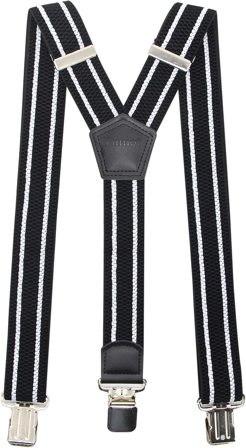 Premium Men's YBack Suspenders Stretch Perfect 1.5" Width for Work