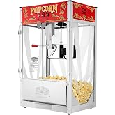 Great Northern Popcorn Midway Marvel 16oz Countertop Popcorn Machine, Red | Large Popcorn Maker Machine with 16oz Kettle Popper with Old Maids Drawer, Warming Tray, Scoop - Pops 7 Gallon Batches