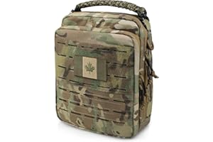 WYNEX Tactical Large Admin Molle Utility Pouch, Molle Admin Pouch with Webbing Insert Panel EDC Tool Pouch of Double Layer De