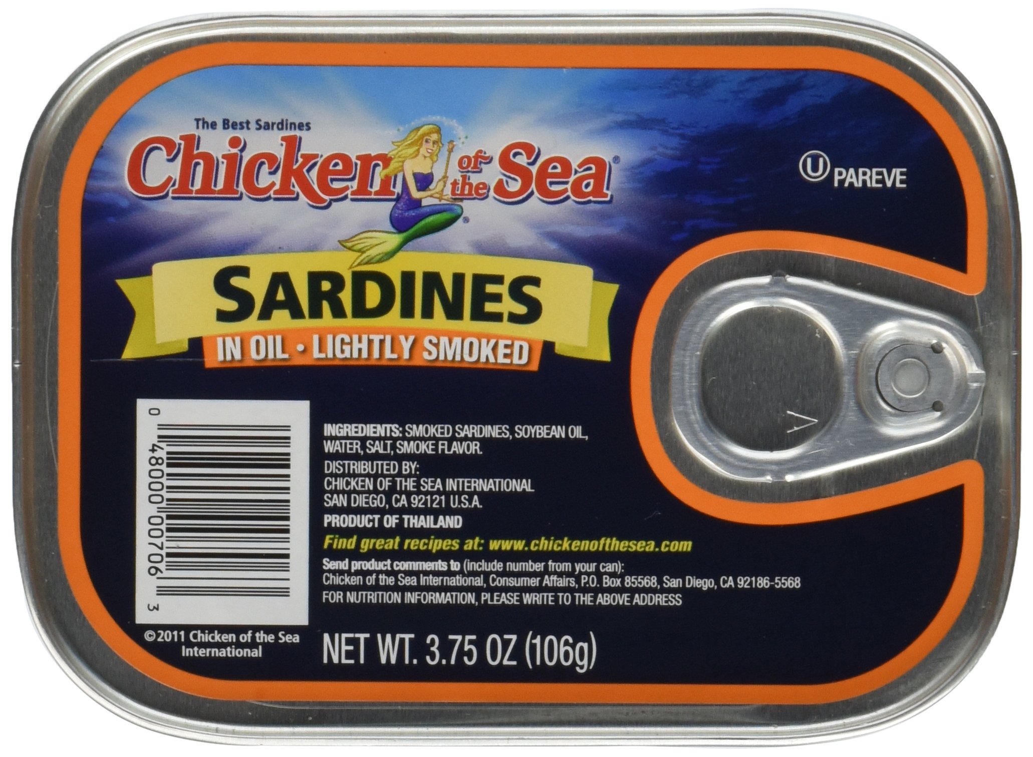 Chicken of the Sea Sardines in Mustard Sauce 3.75oz (9 Tins) Amazon