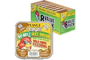 C&S Peanut Delight No Melt Suet Dough 11.75 Ounces, 8 Pack