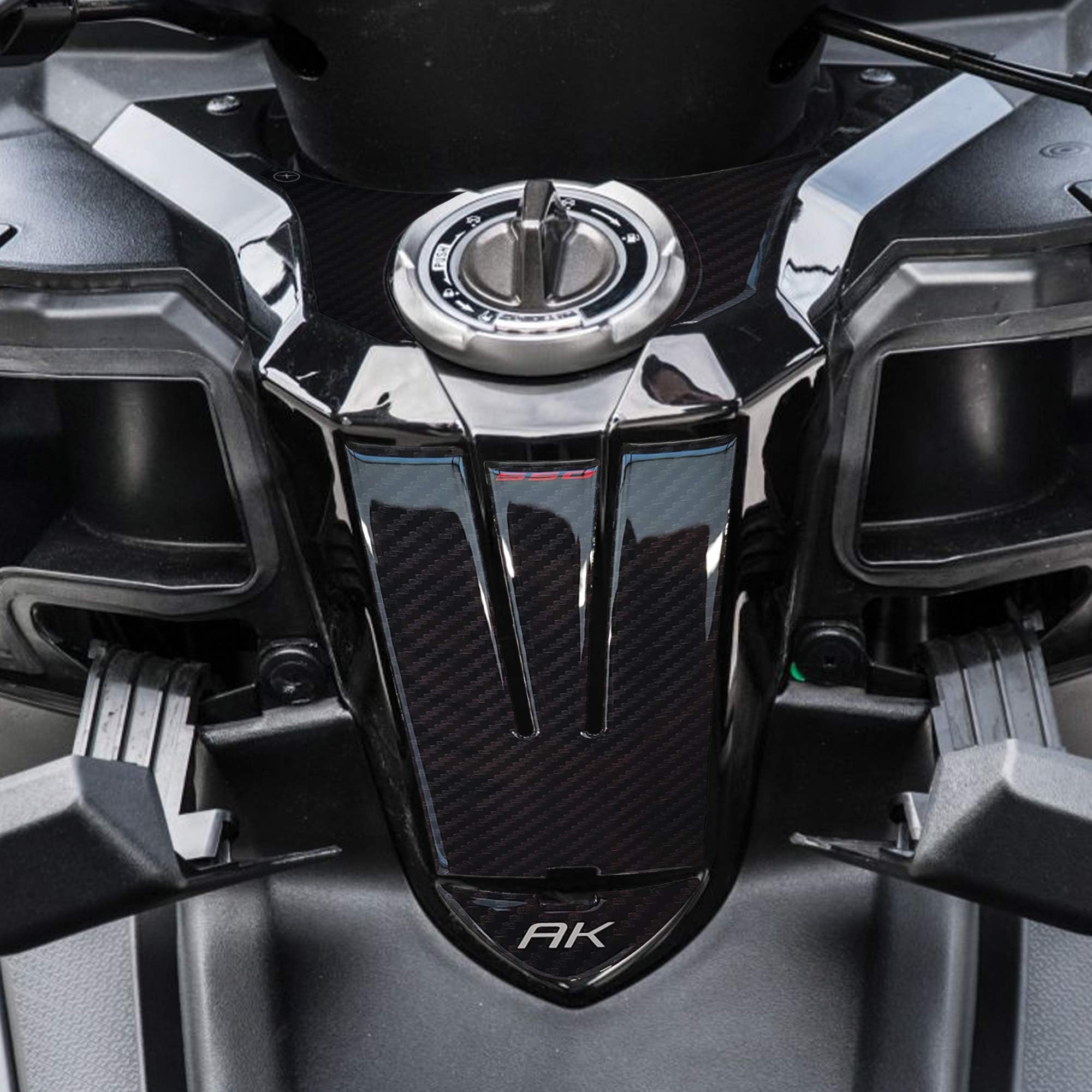 labelbike - 3D Sticker Motorcycle Ignition Key Zone Protection and Decoration in Resin compatible with KYMCO AK 550 Scooter