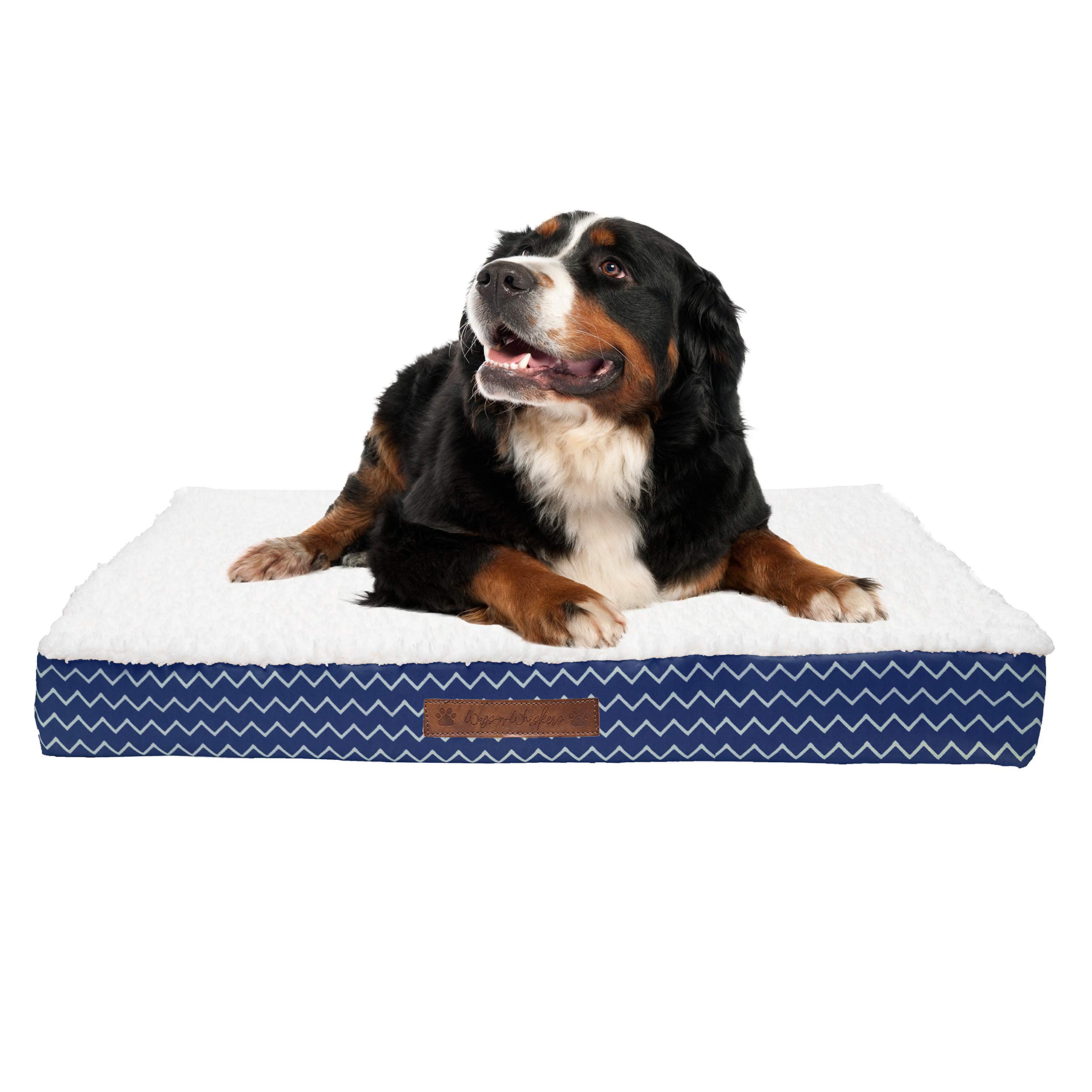 Wags N' Whiskers Cadbury Chevron Orthopedic Large Pet Bed