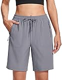 MAGCOMSEN Womens Lightweight Shorts Hiking 8" with