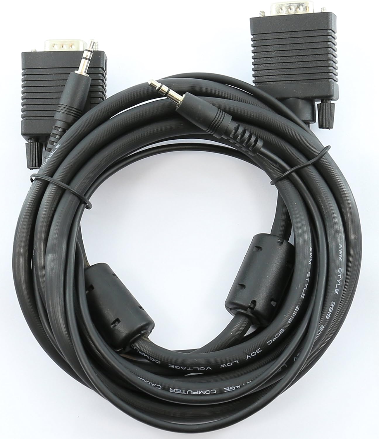 rhinocables VGA Cable with Audio Jack Combined 3.5mm Stereo for SVGA Display Monitor Sound Speaker Superior Gold Plated Lead HDTVs CCTV Laptop - Image 5