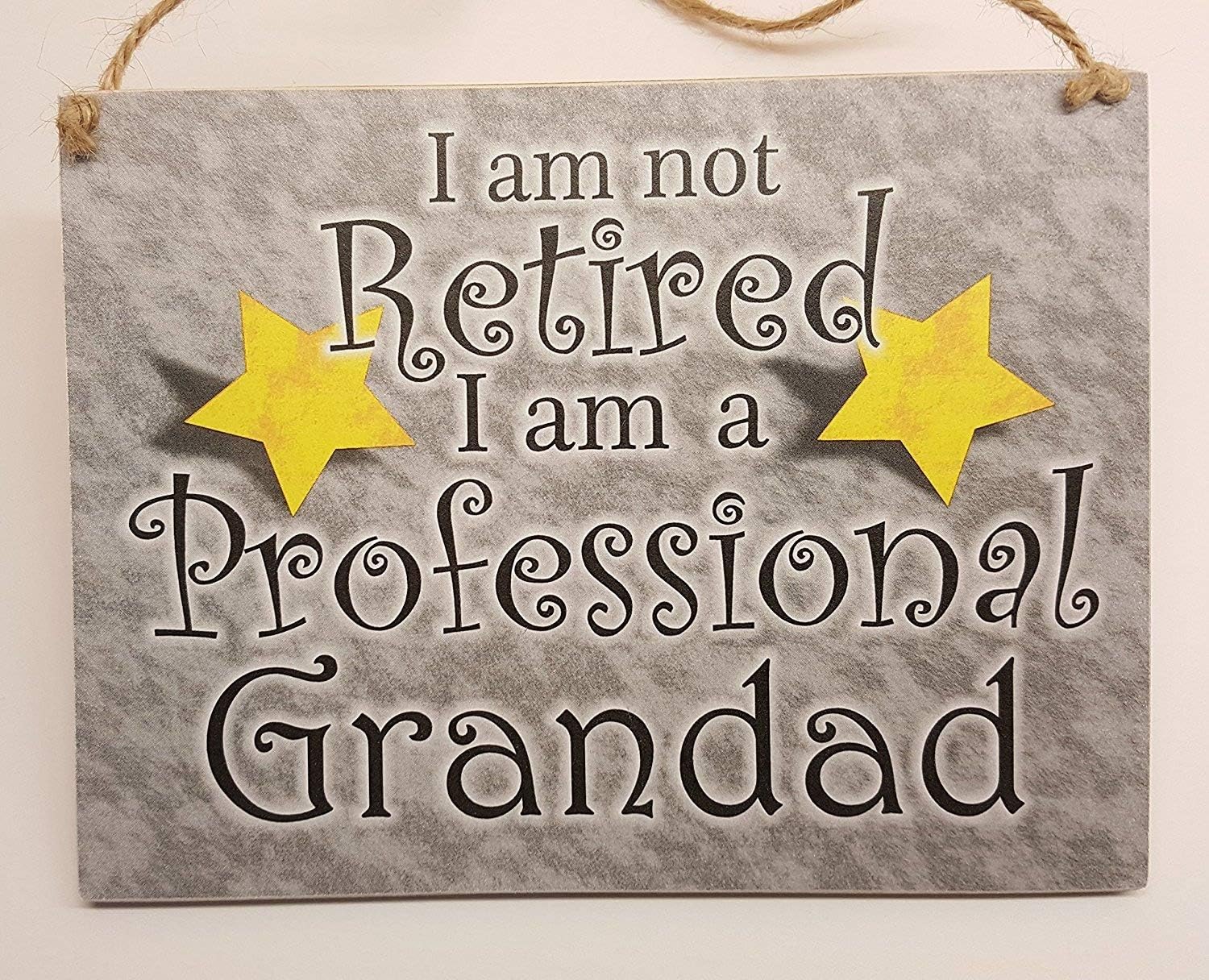 I'm not retired I am a professional Grandad Hanging Plaque