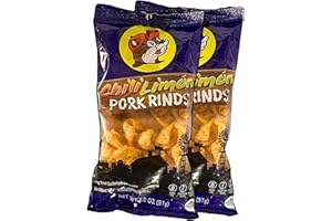 POP SNAX Bucee Pork Rinds, Chili Limon, Keto Friendly, Chile Limon Flavor, 2 Bags (4 oz)