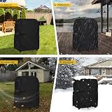 Dokon Premium BBQ Cover Waterproof 420D Oxford Large 76x66x109cm Black view 3
