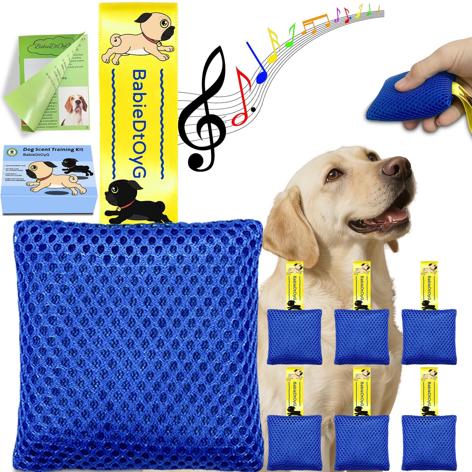 Photo 1 of BabieDtOyG Dog Scent Training Kit with Squeaky Sound – Interactive Nose Work Toys for Dogs, Hide & Seek Scent Games | Mental Stimulation, Anxiety Relief & Obedience Training for All Ages (Blue)
