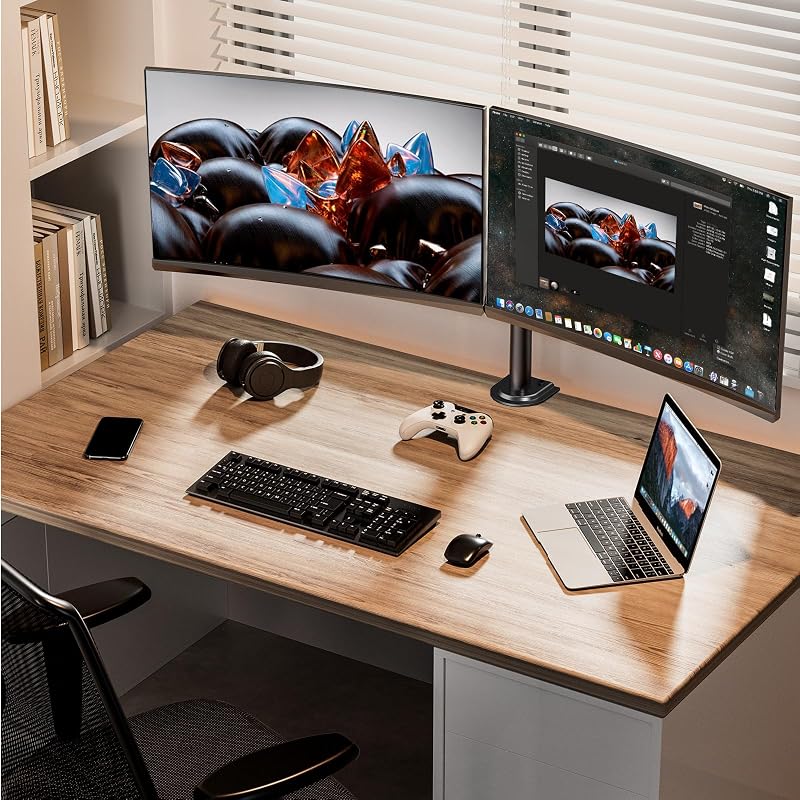Ergear suporta 2 monitores para 13-32 polegadas, suporta dois monitores, monitora peso do braço até 8 kg