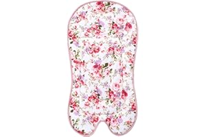 MIRACLE BABY Baby Carriage Cushion, Universal Breathable Car Seat Insert Cushion, 3D Air Mesh Baby Seat Pad Liner for CarSeat, Buggy, High Chair (Flower)