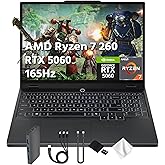 Lenovo Legion 5 15.1" WQXGA 165Hz OLED AI-Powered Gaming Laptop, AMD Ryzen 7 260, GeForce RTX 5060 GDDR7, 16GB DDR5, 512GB SSD, Backlit Keyboard, Wi-Fi, Win 11 Pro, Black, 1TB Docking Station Set