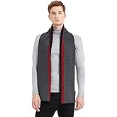 Glen Mila Mens Classic Winter Scarf Cashmere Winter Scarves Long Plain Fashion Formal Soft Scarf for Men