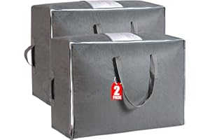 105L Extra Large Storage Bags for Blankets, King Comforters, Bedding, Clothes, Pillows, Sheets - Closet Organizers and Storag