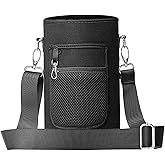 BUZIO Water Bottle Holder Carrying Pouch for 64oz 87oz 128oz Bottles - Carry, Protect and Insulate Your Flask with This Military Grade Carrier an Adjustable Padded Shoulder Strap