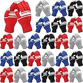 Xtinmee 24 Pairs Winter Gloves Bulk Warm Knitted Stretchy Touchscreen Gloves for Men Women Cold Weather Homeless Charity