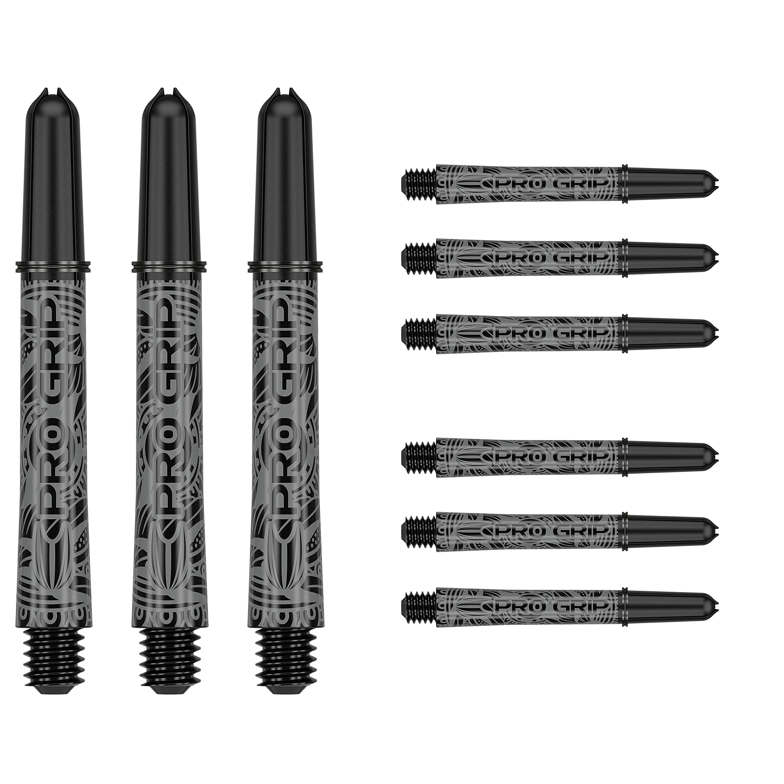Target Darts Unisex's 3 x Ink Design Pro Grip Dart Shafts-9 in Total, Black, Intermediate