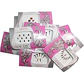 IS4A 10 Pack Bindi for Women, Bindi Jewelry Forehead, Indian Bindi, Bindi Face Jewels Multicolored Face Bindi Stickers
