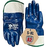 Cestus C-20, 12 Pairs Fuel Gloves for Truck Drivers, Chemical Resistant, Water Resistant, Nitrile Coated Work Gloves