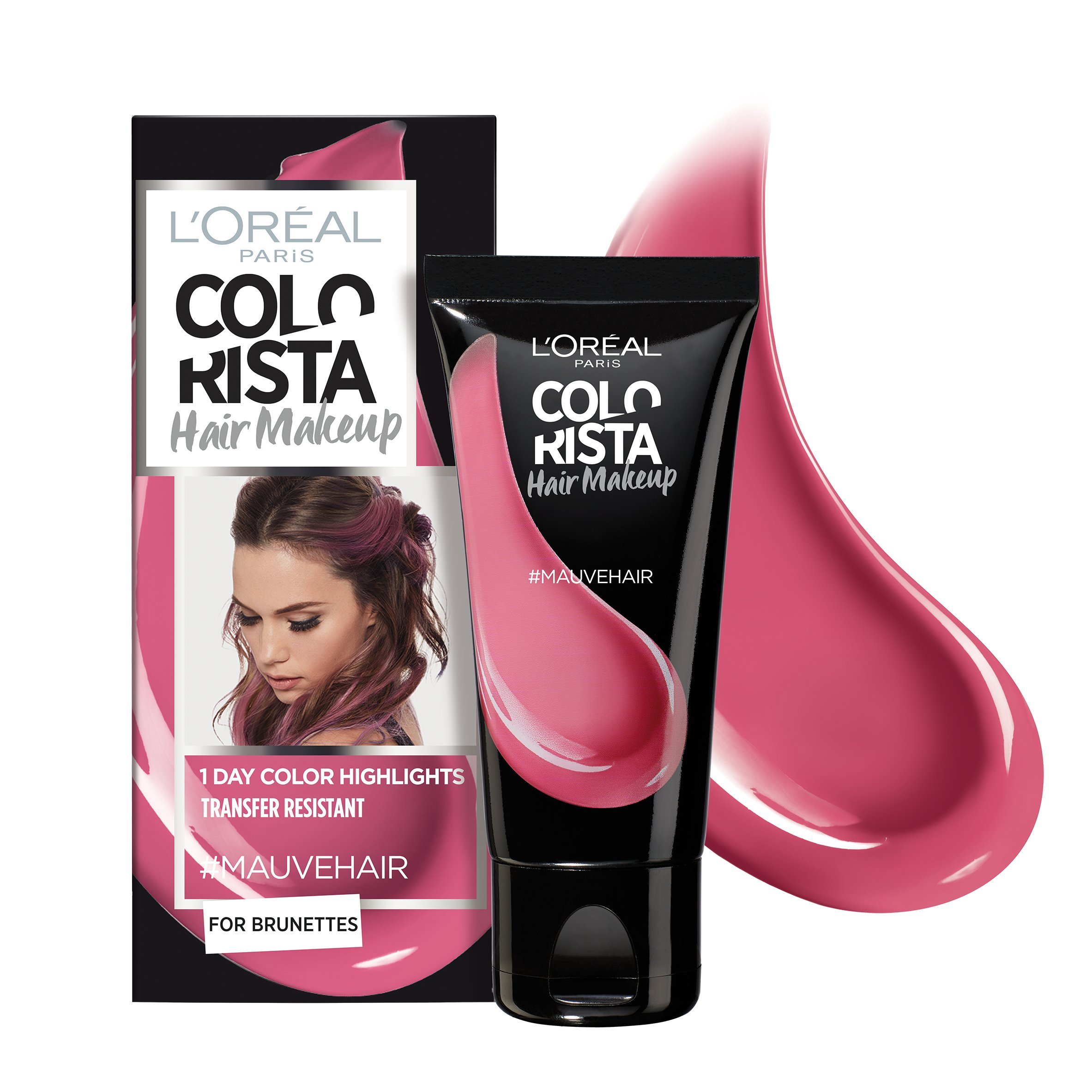 Colorista Hair Makeup Temporary Brunette Hair Colour, Mauve Purple