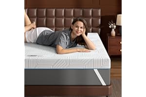 BedStory Mattress Topper Full Size, 4 inch Double Memory Foam Mattress Topper, Gel Foam Topper with Breathable Cover, Bed Mat