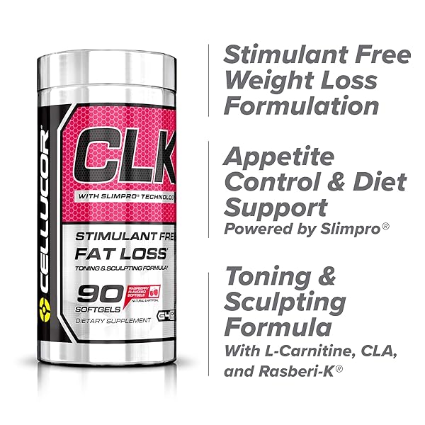 CELLUCOR CLK NON-STIMULANT FAT BURNER FOR WEIGHT LOSS WITH CLA, CONJUGATED LINOLEIC ACID, RASPBERRY KETONES, L-CARNITINE, 90 SOFTGELS
