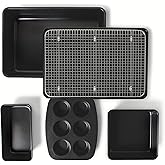 �鶹�� Basics Nonstick Bakeware 6-Piece Set, Stackable, Dishwasher and Oven-Safe