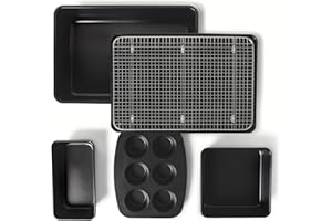 �鶹�� Basics Nonstick Bakeware 6-Piece Set, Stackable, Dishwasher and Oven-Safe