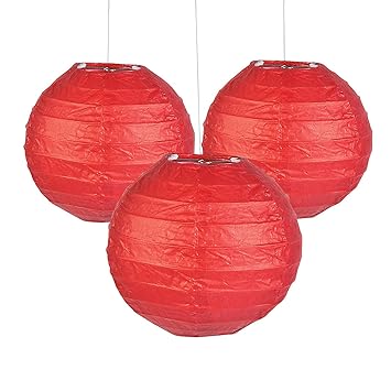 Amazon Com Mini Red Hanging Paper Lanterns Health Personal Care