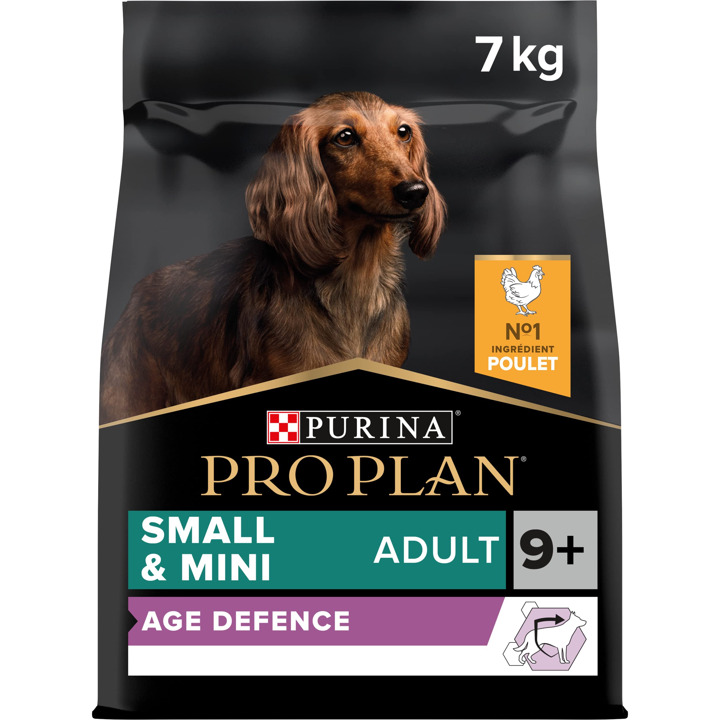 PRO PLAN - Small & Mini Adult 9+ with OPTIAGE Rich in Chicken - 7 kg - Small Dog Food for 9 Years and Above