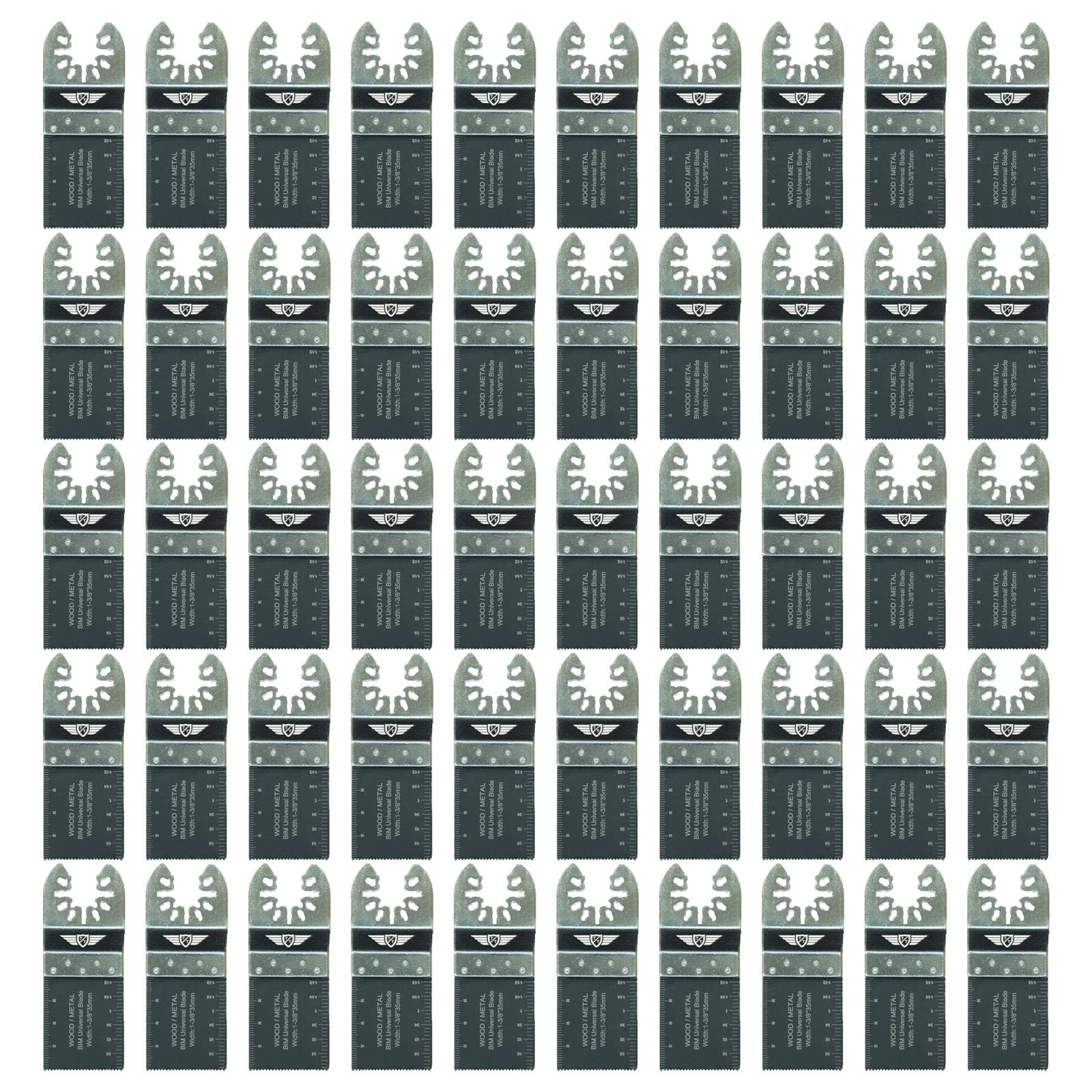50 x TopsTools 35mm FA35B_50 Fast Fit Metal Cutting Blades Compatible with Dewalt Stanley Black and Decker Bosch Fein (Non-StarLock) Makita Milwaukee Parkside Ryobi Worx (Fast Change) Multi Tool