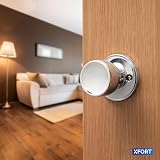 XFORT Tulip Passage Knob Set Polished Chrome for Internal Doors 35-45mm view 3