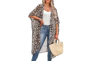 OFEEFAN Kimonos for Women Swimsuit Coverup Beach Casual Loose Cardigans for Swimwear