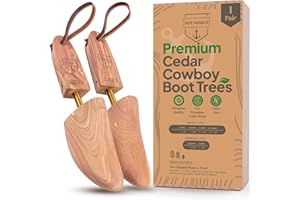 HOUNDSBAY Cowboy Boot Trees, Cedar Western Boot Tree for Men & Women, Shoe Tree for Boots, Boot Stretcher & Shaper